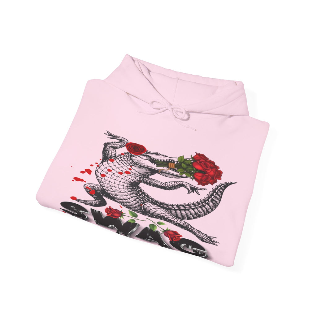 Swag Gator Floral Graphic Unisex Hooded Sweatshirt, Stylish Trend, Swag Wear, Everyday Wear