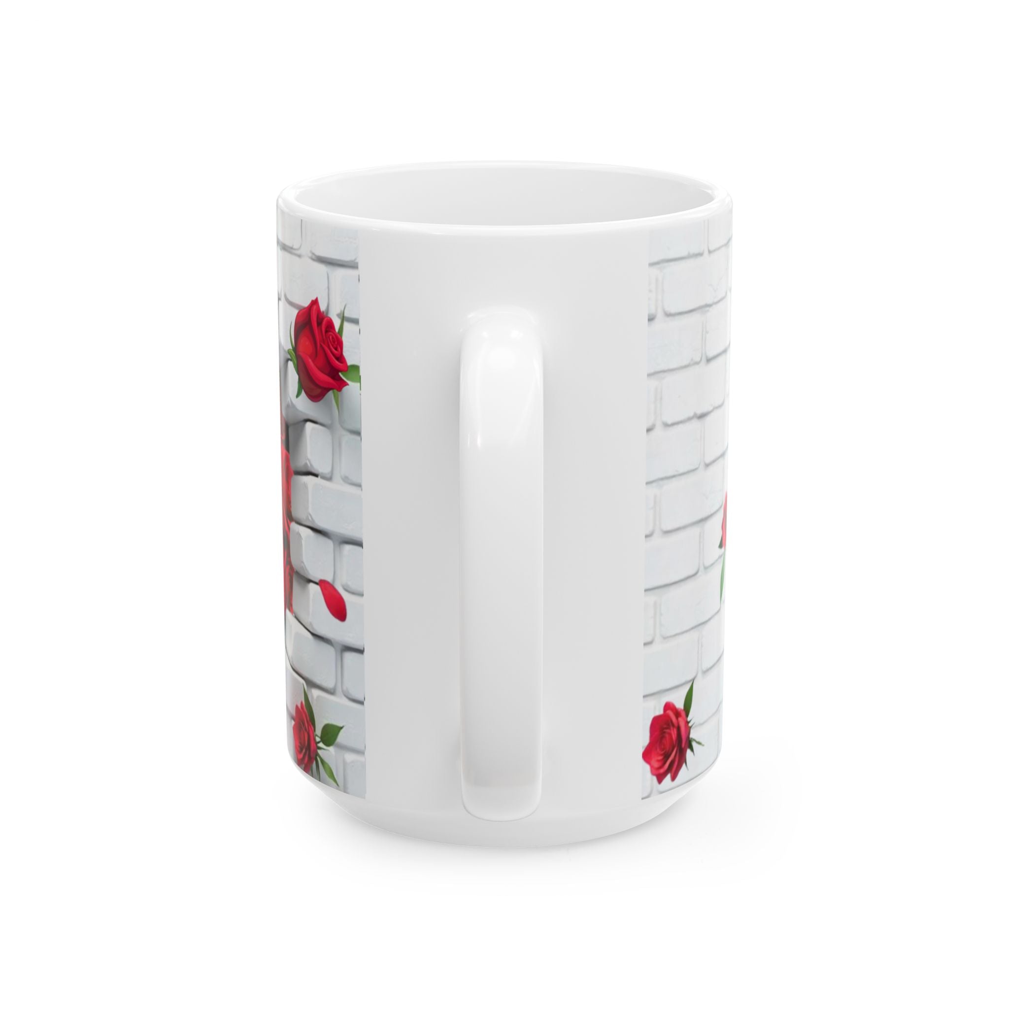 Romantic Rose Ceramic Mug, Floral Coffee Cup, Gift for Her, Home Decor, Valentine's Day, Mother's Day, Tea Lover's Mug