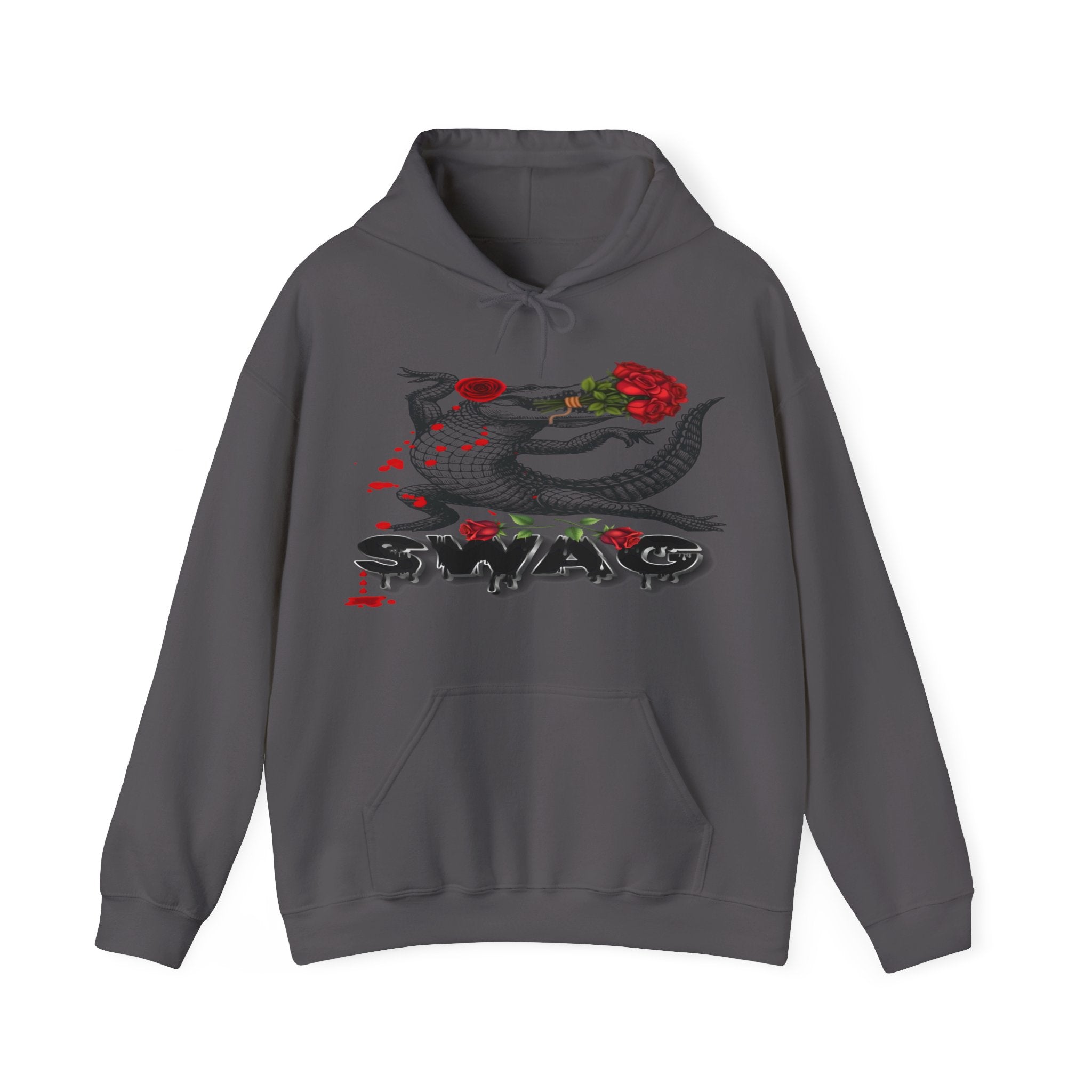 Swag Gator Floral Graphic Unisex Hooded Sweatshirt, Stylish Trend, Swag Wear, Everyday Wear