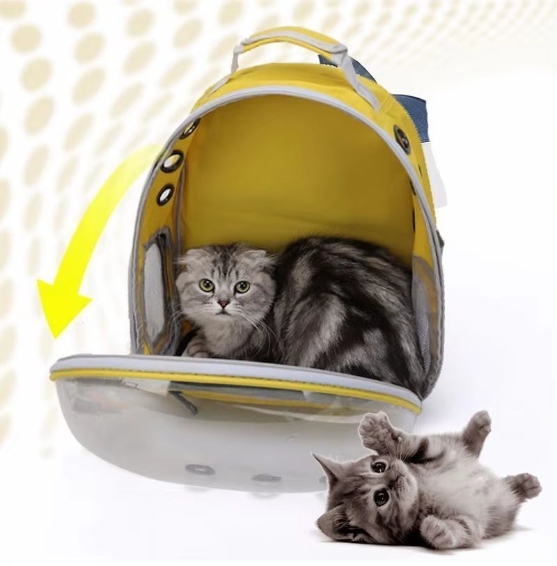 Clear View Pet Carrier Backpack - Airline Approved Soft-Sided Pet Travel Bag, Lightweight Cat Kennel for Car/Plane