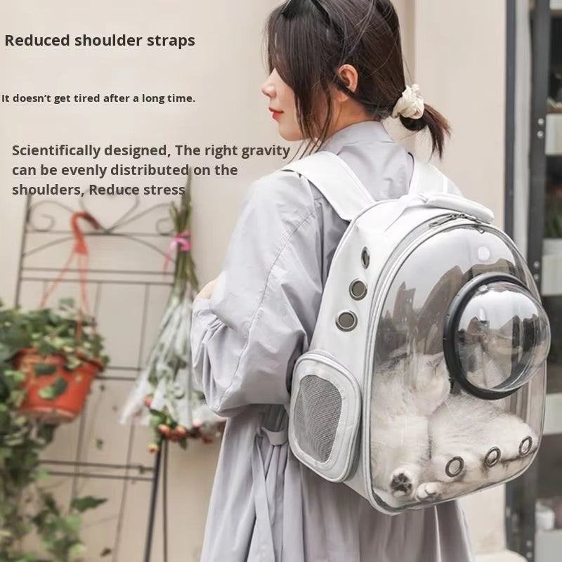 Clear View Pet Carrier Backpack - Airline Approved Soft-Sided Pet Travel Bag, Lightweight Cat Kennel for Car/Plane