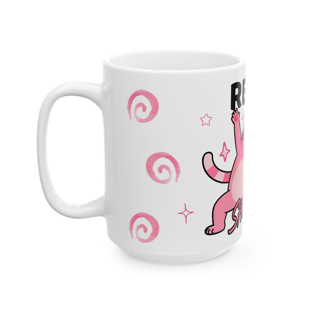 Funny Cat Quote Ceramic Mug - Relax and Let That Shit Go