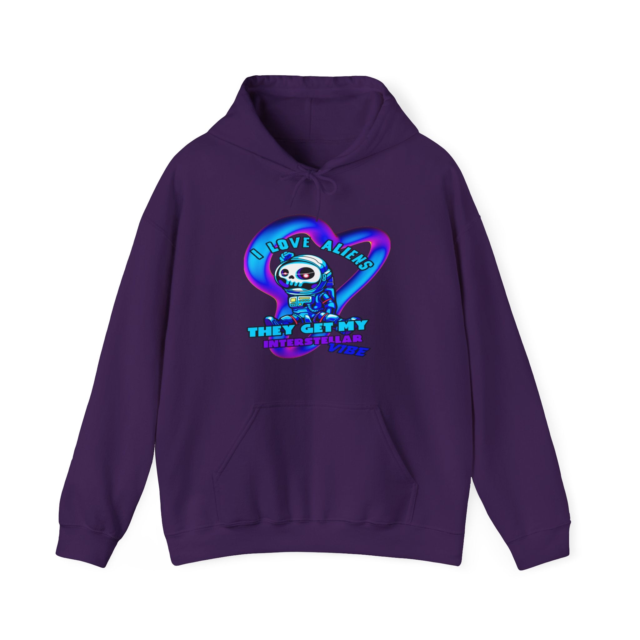 "I Love Aliens Vibes" Vibrant Graphic Astronaut Hoodie: Unisex Heavy Blend™ Sweatshirt for Cozy Relaxation, Gift for Friends, Cool Casual Wear, Layering Essential, [...]