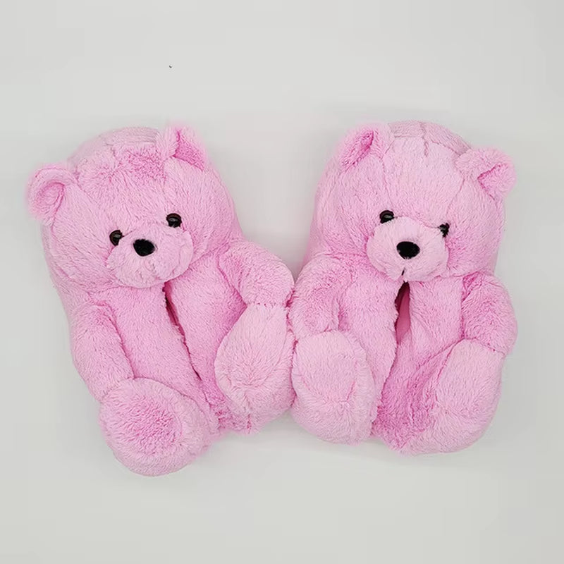 Teddy Bear Cozy Slippers for Indoor Warm Cotton Slippers, Available for Adults Sizes, One Size Fits All - (US Sizes 5-11 )
