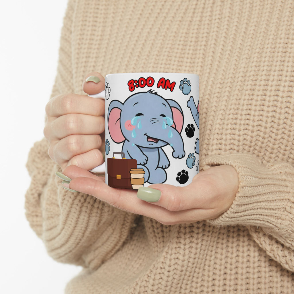 Cute Elephant Ceramic Mug for Animal Lovers