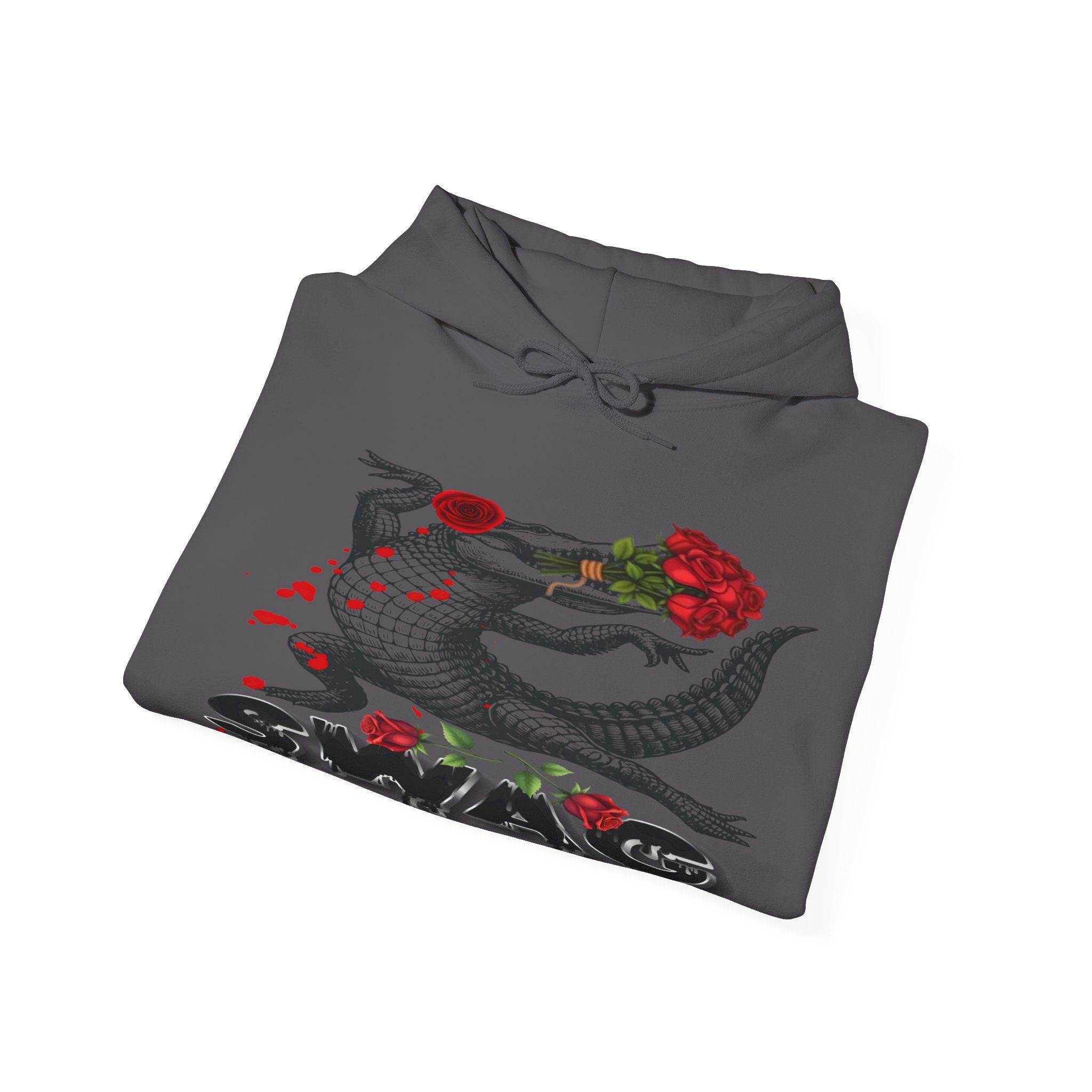 Swag Gator Floral Graphic Unisex Hooded Sweatshirt, Stylish Trend, Swag Wear, Everyday Wear