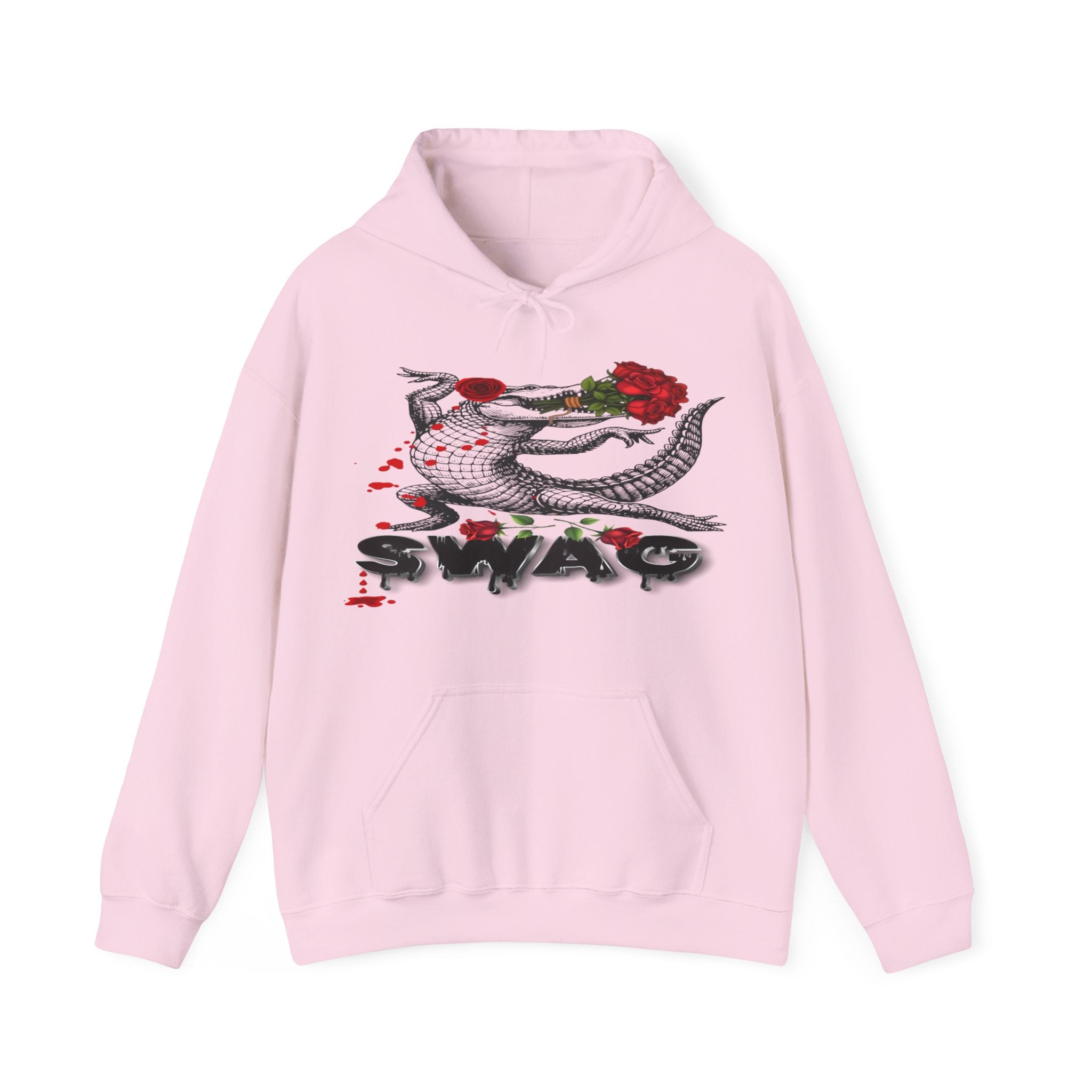 Swag Gator Floral Graphic Unisex Hooded Sweatshirt, Stylish Trend, Swag Wear, Everyday Wear