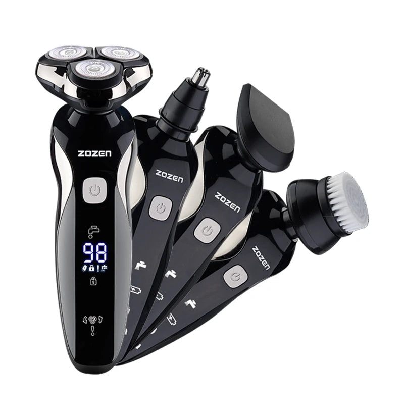 Wholesale 4D Head Hair Electric Foil Shaver 4-In-1 Multifunctional Facial Razor Triple Blade Sideburn Trimmer Men USB Powered