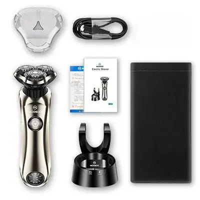 MOOSOO 8G Waterproof Rechargeable Shaving Machine 3D All around Floating Head Shaver Barber for Men Electric Shavers