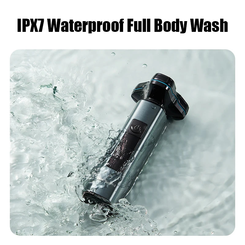 Komingdon Waterproof Wet Dry Electric Shaver Men Led Display 800Mah Magnetic Head Shaving Machine Portable Travel Razor