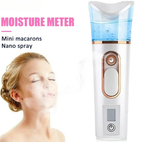 Facial Nano Spray Steamer Humidifier, Rechargeable Nebulizer Face Steamer, Anti-Aging, Moisturizing Skin Benefits, for Optimum Skin Care
