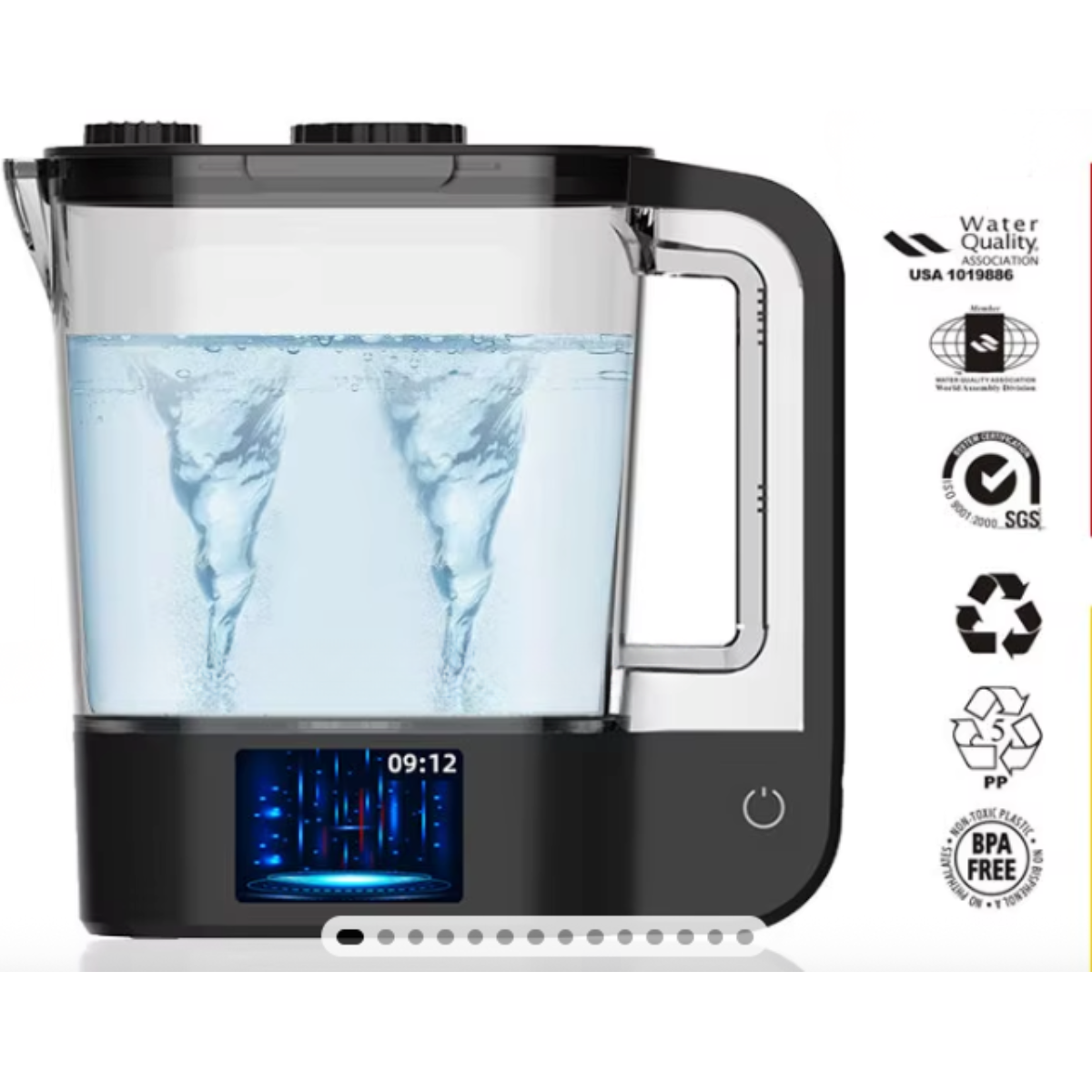 Portable Countertop Hydrogen Water Generator Pitcher– Transform Water into Healthy Hydrogen-Rich Beverage