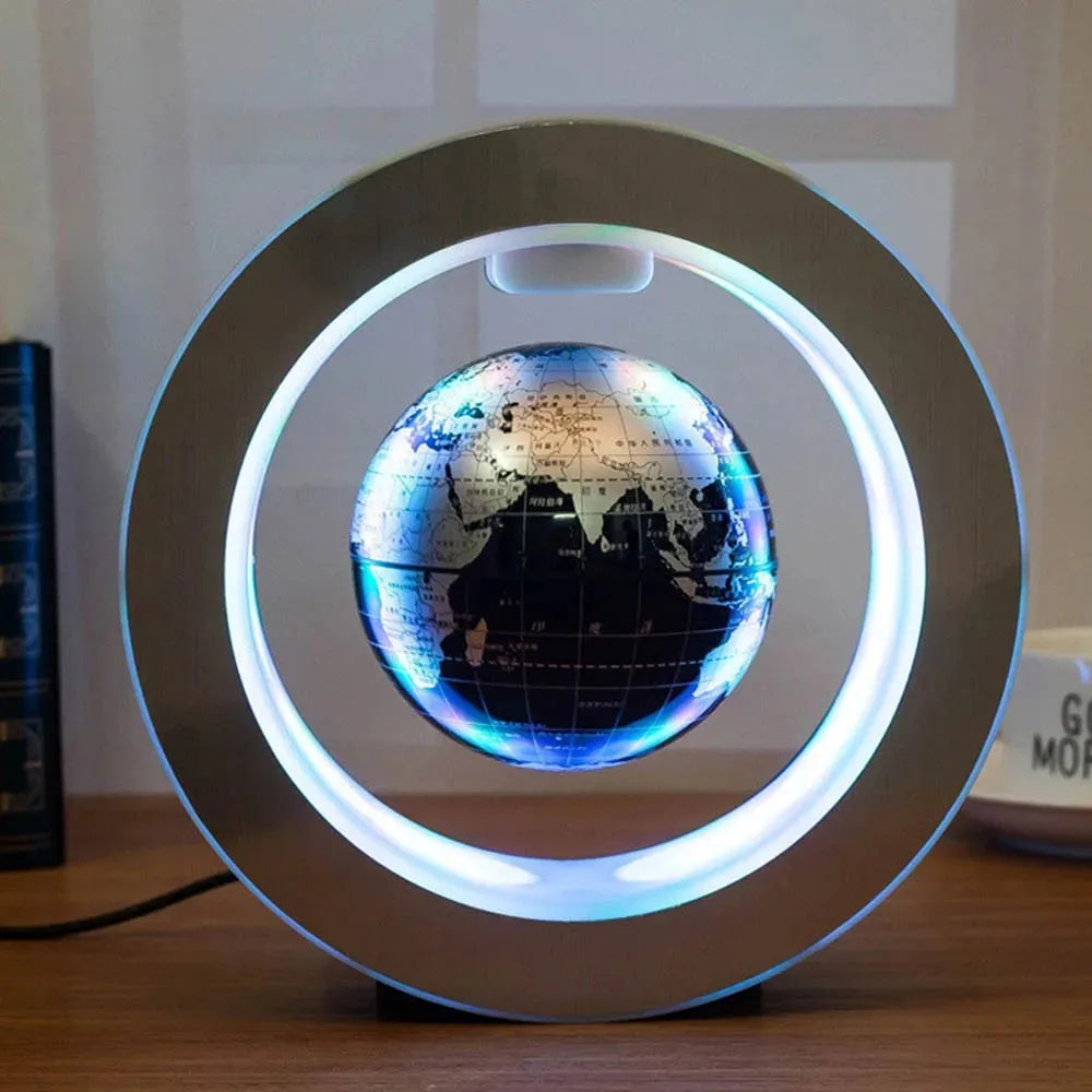 Floating Globe Levitating World Map, LED Lamp for Bedside, Novelty Gift, Magnetic Levitation Globe, Available in 3 Colors