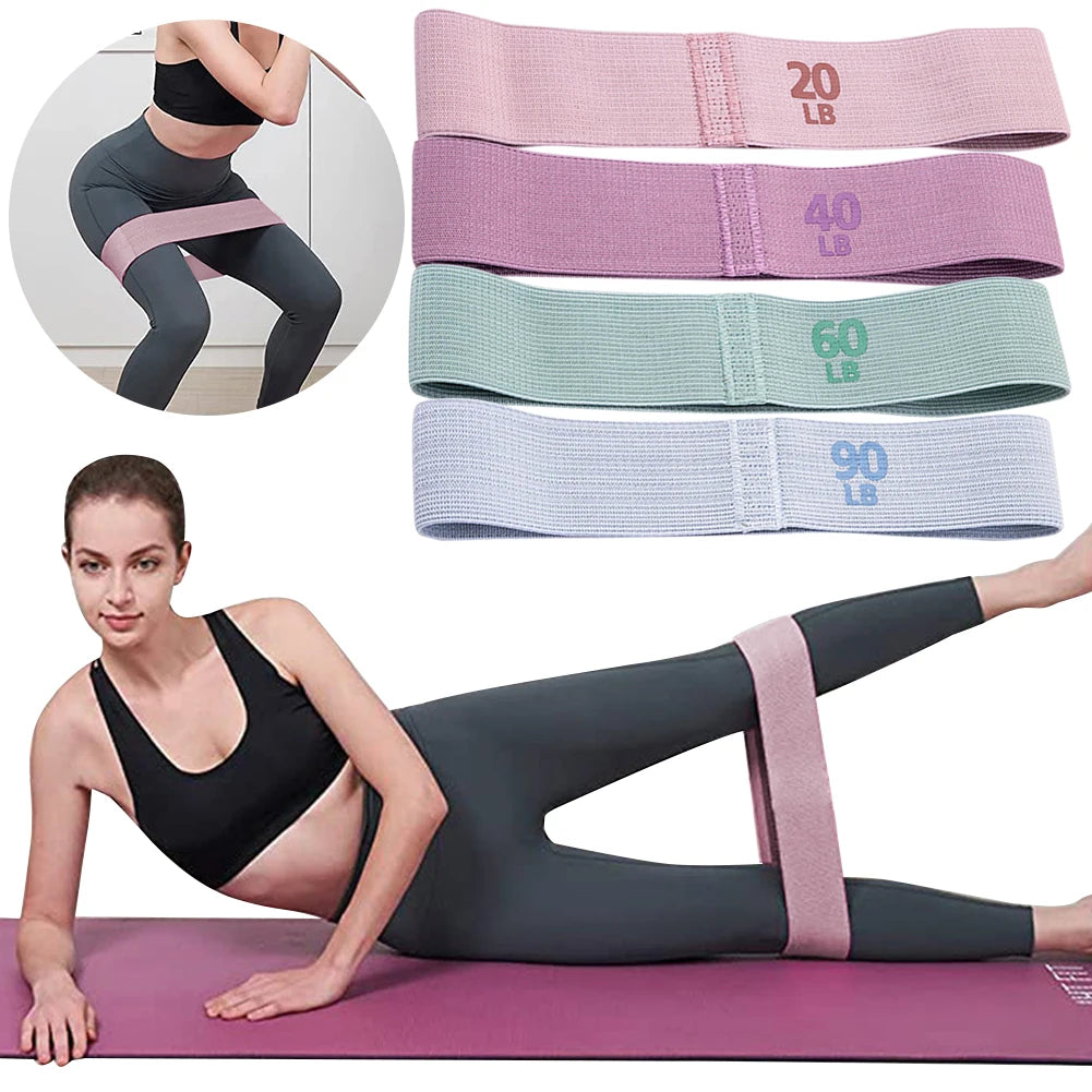 Hip Resistance Bands for Strength Training, Anti-Slip Stretch Fitness Strips, Portable Glute Thigh Elastic Bands, Yoga Gym Equipment