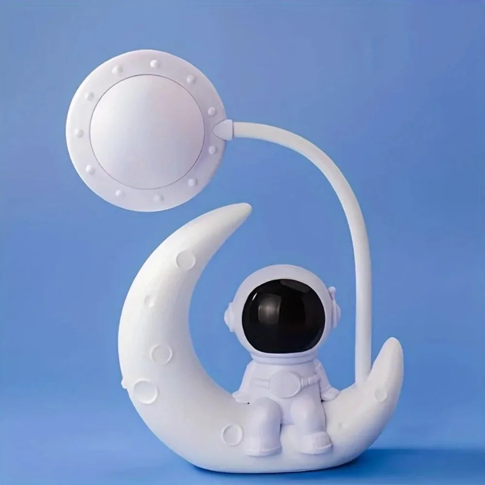 Moon Astronaut Nightlight, LED Small Desk Lamp, Bedroom Decor