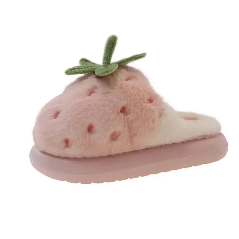 Berry Sweet Collections - Winter Women's Furry Cotton Home Slippers – Strawberry Delight