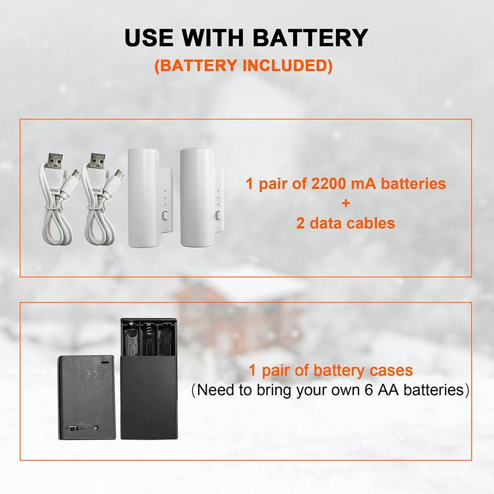 Unisex Battery Heated Socks, Breathable Rechargeable Heated Socks, Cozy Washable Winter Thermal Socks for Camping, Fishing, Cycling