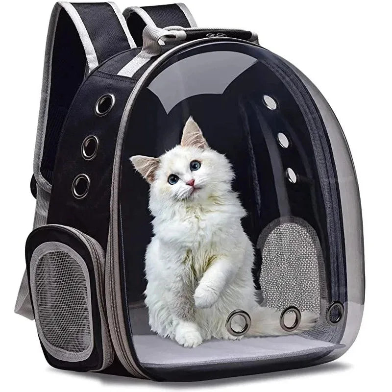 Pet Carrier Backpack, Transparent Capsule, Bubble Pet Backpack, Small Pet Carrier for Dogs, Cats, Rabbits, Breathable Animal Carrier for Travel