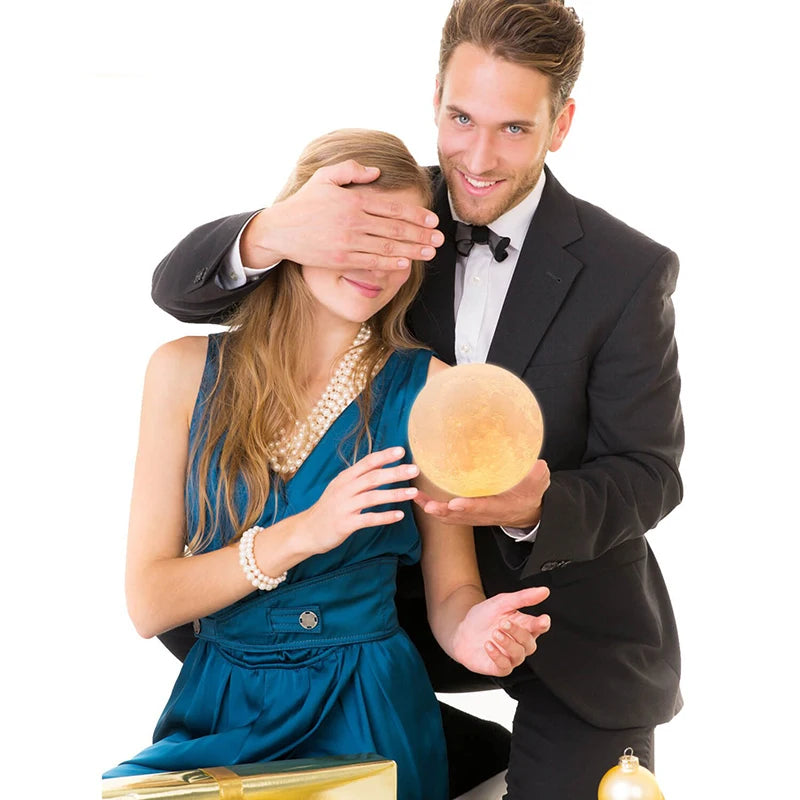 3D LED Moon Lamp Nightlight Fairy Table Bedroom Bedside Cute Kids Night Light for Room Birthday Party Decoration Christmas Gifts