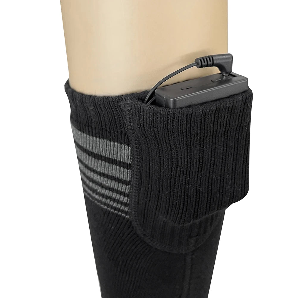 Unisex Battery Heated Socks, Breathable Rechargeable Heated Socks, Cozy Washable Winter Thermal Socks for Camping, Fishing, Cycling