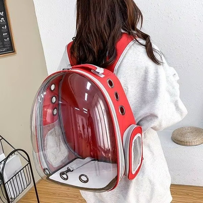 Clear View Pet Carrier Backpack - Airline Approved Soft-Sided Pet Travel Bag, Lightweight Cat Kennel for Car/Plane
