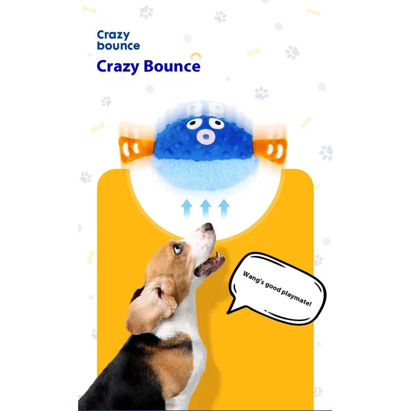 Intelligent Automatic Rolling Ball Sound Emitting Eco-Friendly Plush Bouncing Dog Plush Toy