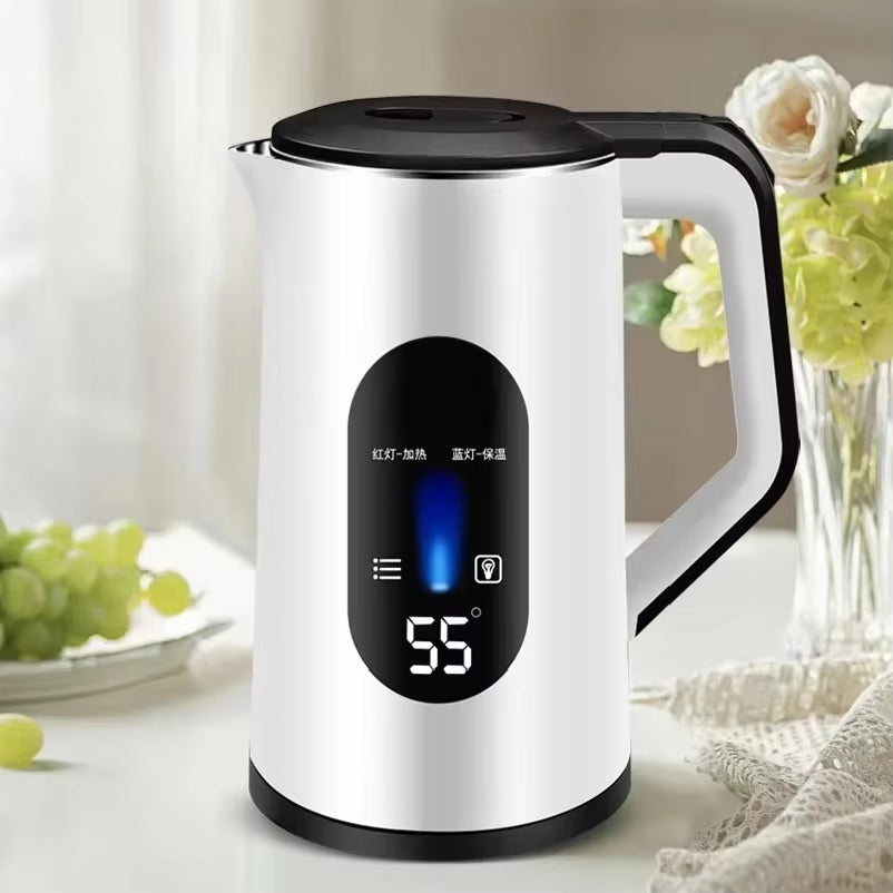 Electric Stainless Steel Kettle Portable Automatic Power-Off Keep Warm Feature for Home Hotel Outdoor Use Electric Kettle